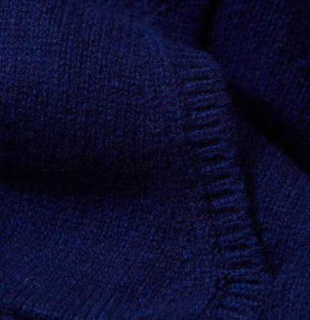 Osborne Lambswool Hoodie Dark Cobalt